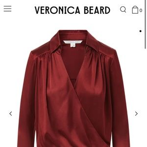 Veronica Beard Rozik Top in Maroon Size 8